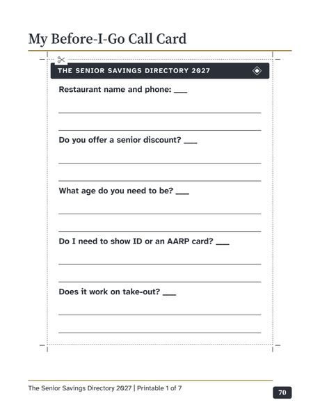 Page 70 of 80: Printable: My Before-I-Go Call Card